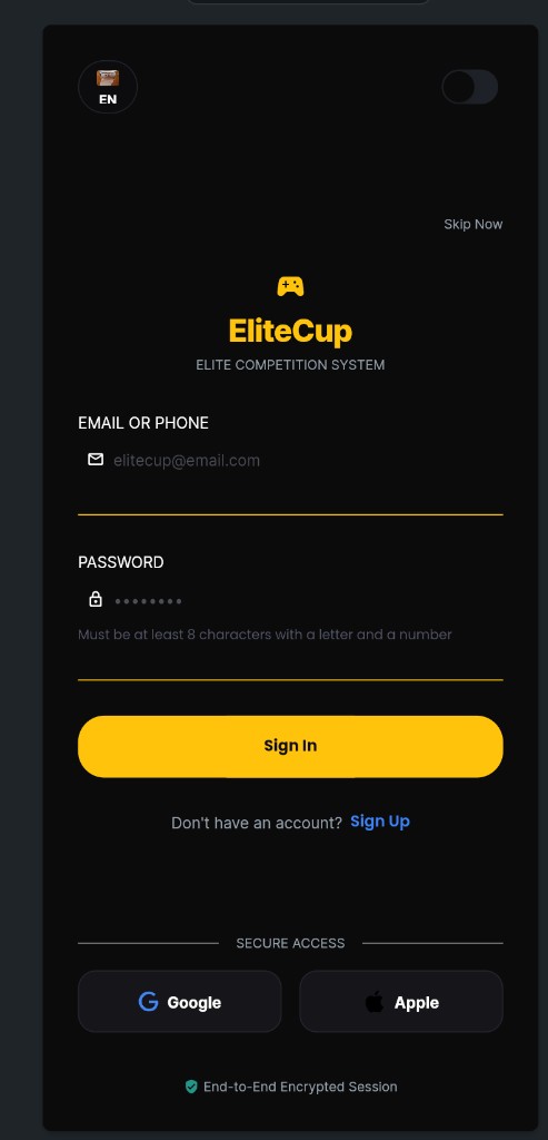 Sign in and jump into the lobby